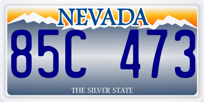 NV license plate 85C473