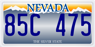 NV license plate 85C475
