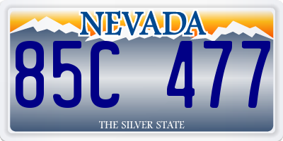 NV license plate 85C477