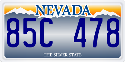 NV license plate 85C478