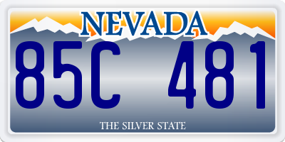 NV license plate 85C481