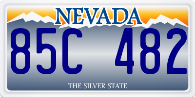NV license plate 85C482