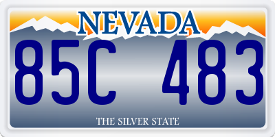 NV license plate 85C483