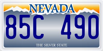 NV license plate 85C490