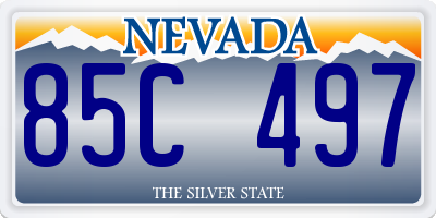NV license plate 85C497