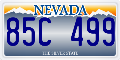 NV license plate 85C499