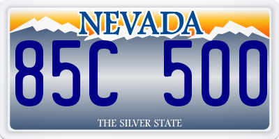 NV license plate 85C500