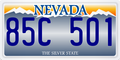 NV license plate 85C501