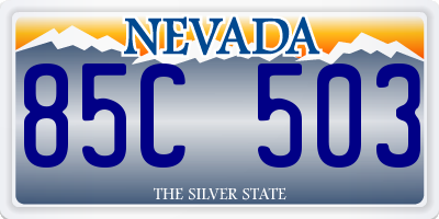 NV license plate 85C503