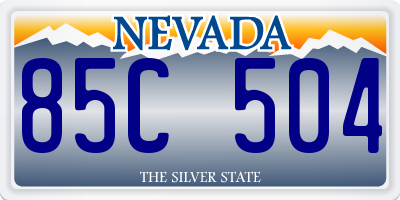 NV license plate 85C504