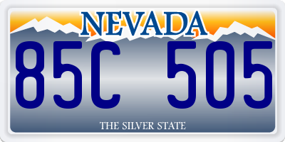 NV license plate 85C505