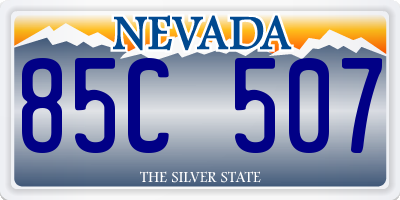 NV license plate 85C507