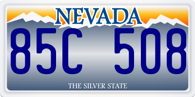 NV license plate 85C508