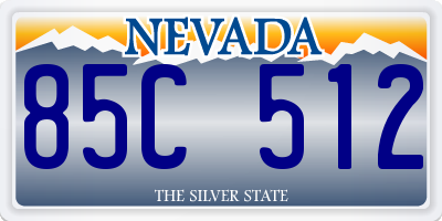 NV license plate 85C512