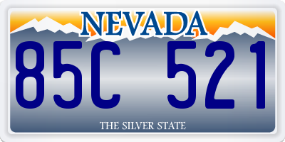 NV license plate 85C521