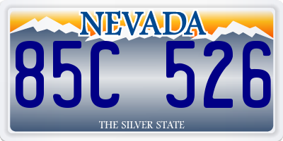 NV license plate 85C526