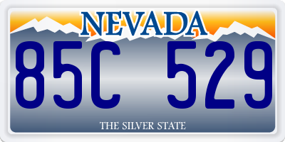 NV license plate 85C529