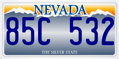 NV license plate 85C532