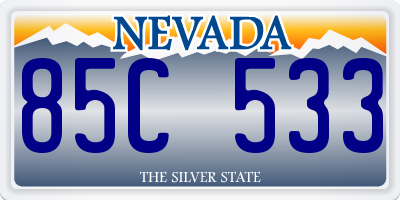 NV license plate 85C533