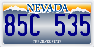 NV license plate 85C535