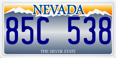 NV license plate 85C538