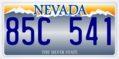 NV license plate 85C541