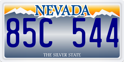 NV license plate 85C544