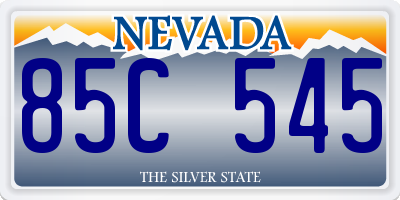 NV license plate 85C545