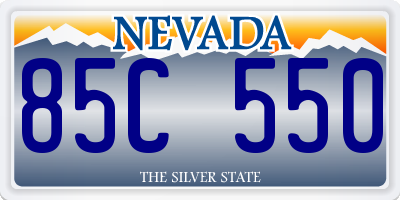 NV license plate 85C550