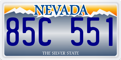 NV license plate 85C551