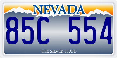 NV license plate 85C554