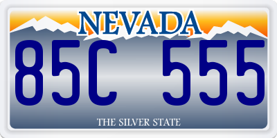 NV license plate 85C555