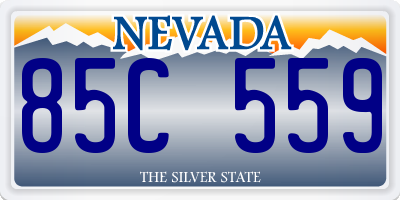 NV license plate 85C559