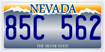 NV license plate 85C562