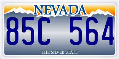 NV license plate 85C564