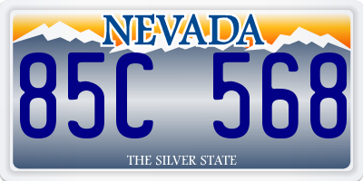 NV license plate 85C568