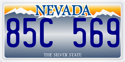 NV license plate 85C569
