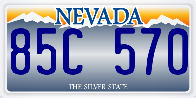 NV license plate 85C570