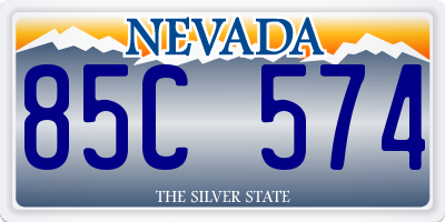 NV license plate 85C574