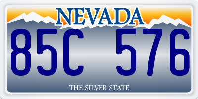 NV license plate 85C576