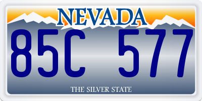 NV license plate 85C577