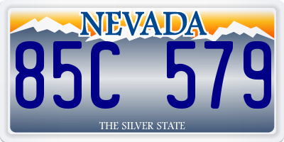 NV license plate 85C579