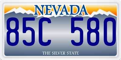 NV license plate 85C580