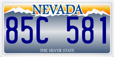 NV license plate 85C581
