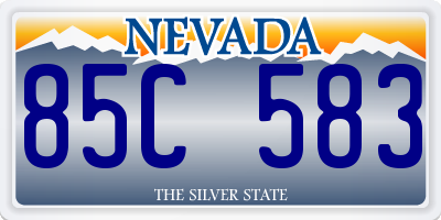 NV license plate 85C583