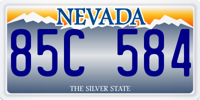 NV license plate 85C584