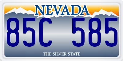 NV license plate 85C585