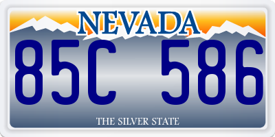 NV license plate 85C586