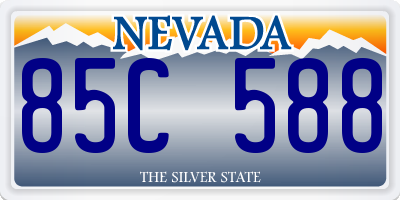 NV license plate 85C588