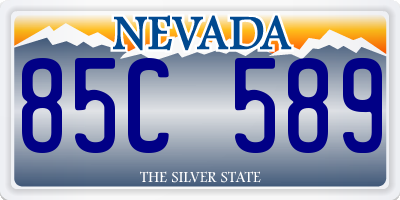 NV license plate 85C589